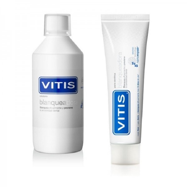 Vitis Blanqueadora Pasta Dental 100 ml + Colutorio 500 ml Promo
