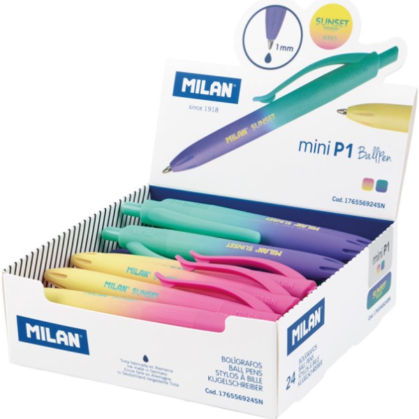 Bolígrafos p1 touch mini sunset colores surtidos, 24 uds